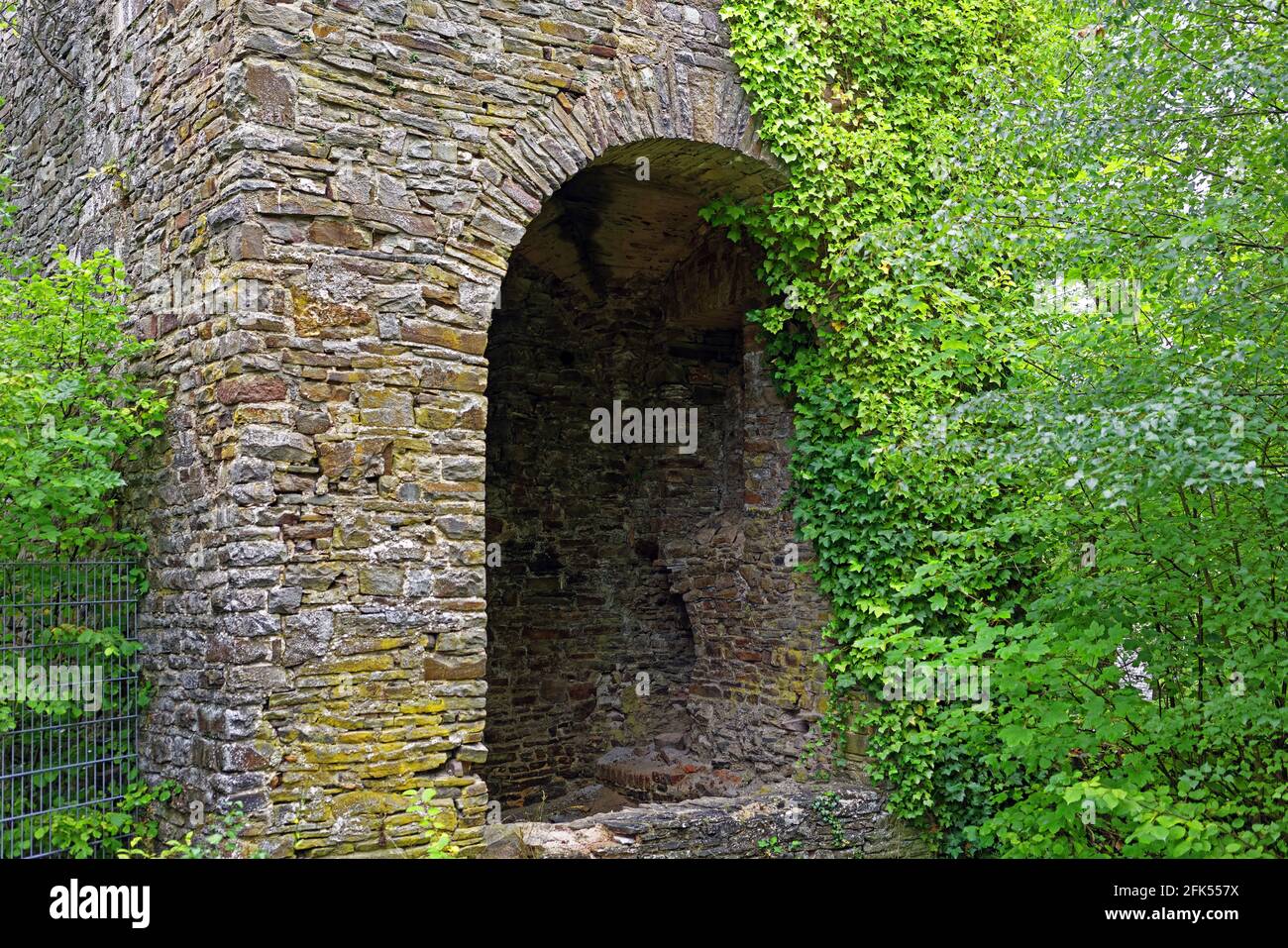 Schloss Schleiden, Mauer, Turm Stock Photo