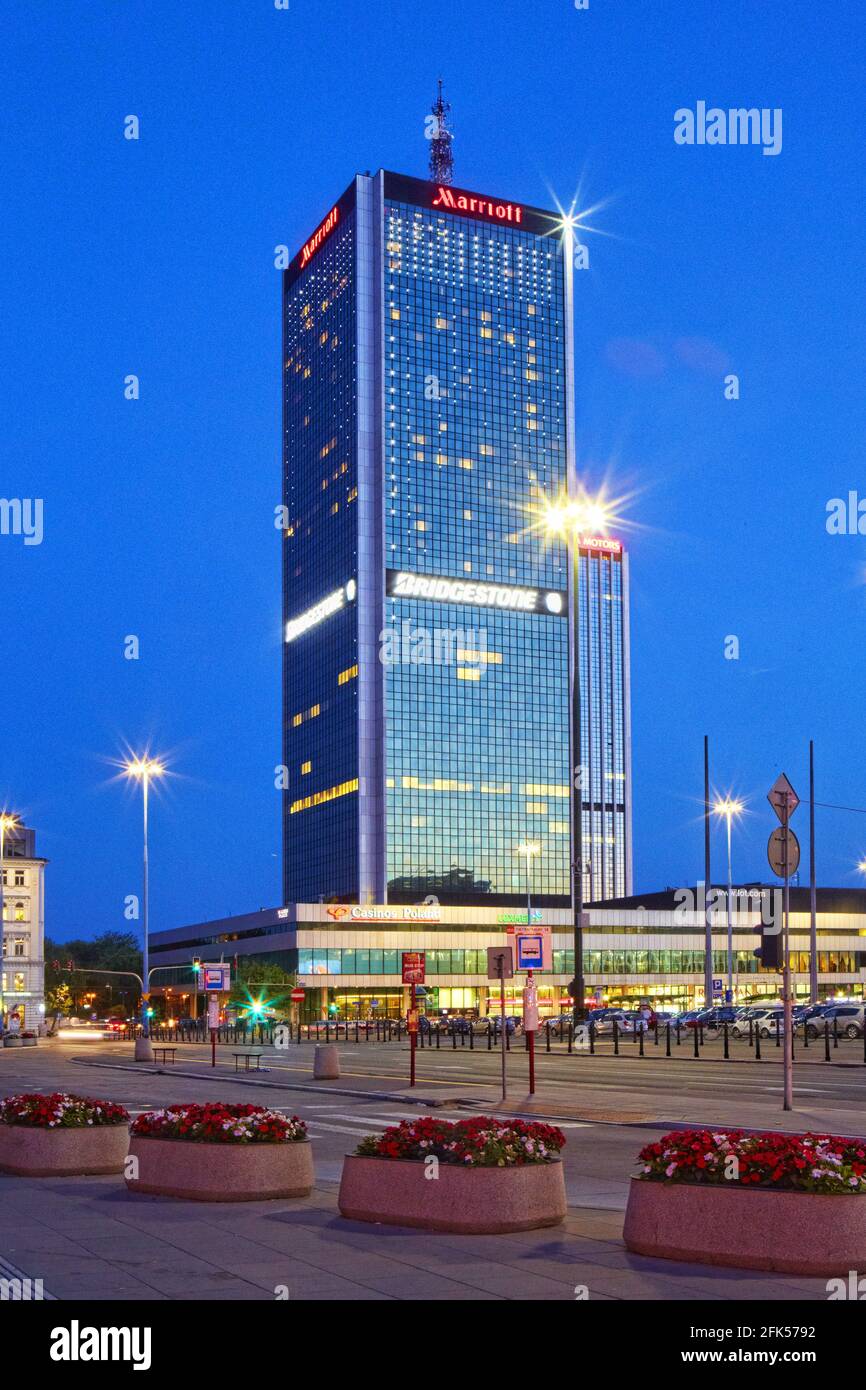 Poland, Warsaw, Marriott hotel, Masovia voivodeship. Stock Photo