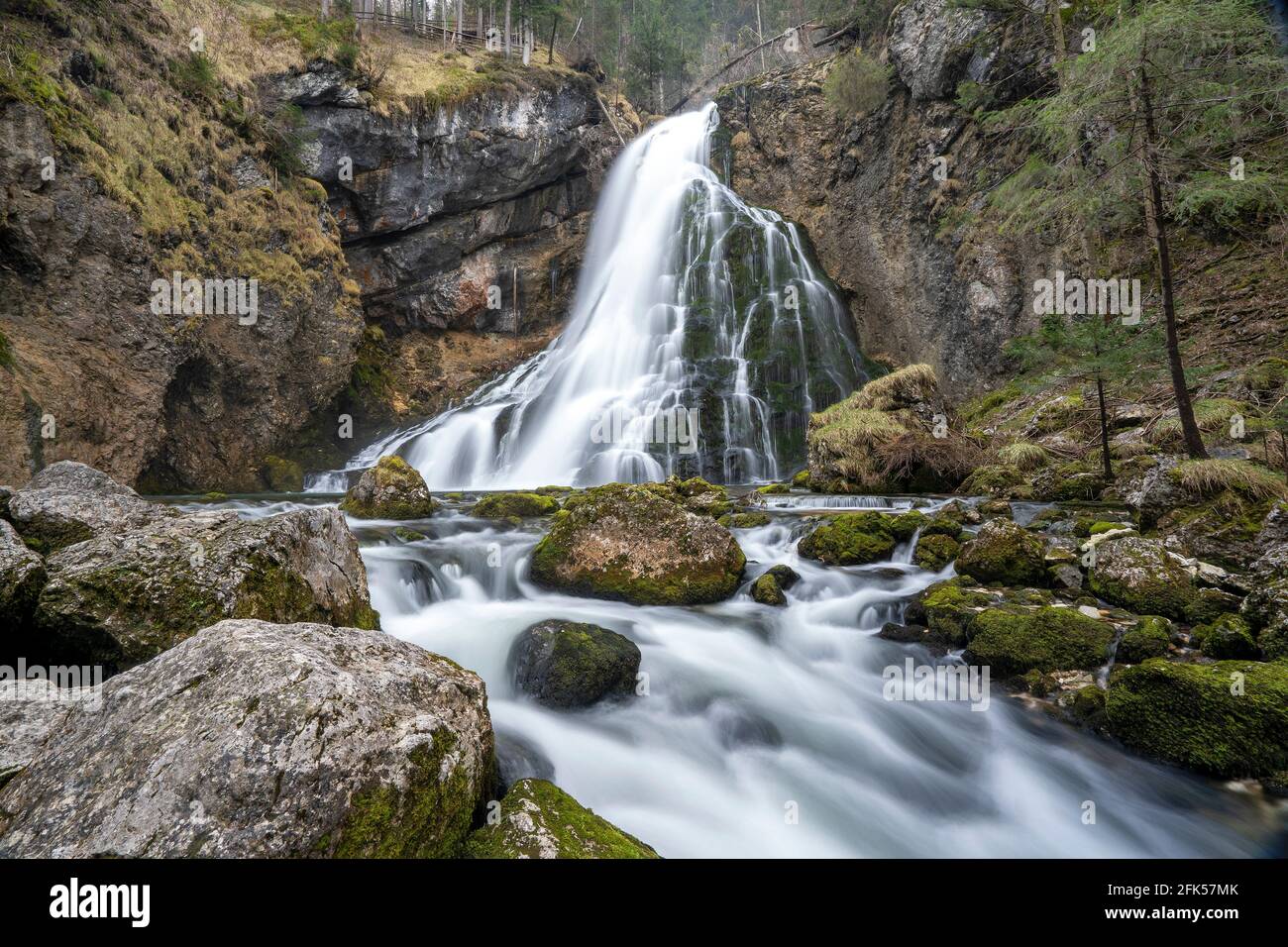 der Gollinger Wasserfall Stock Photo