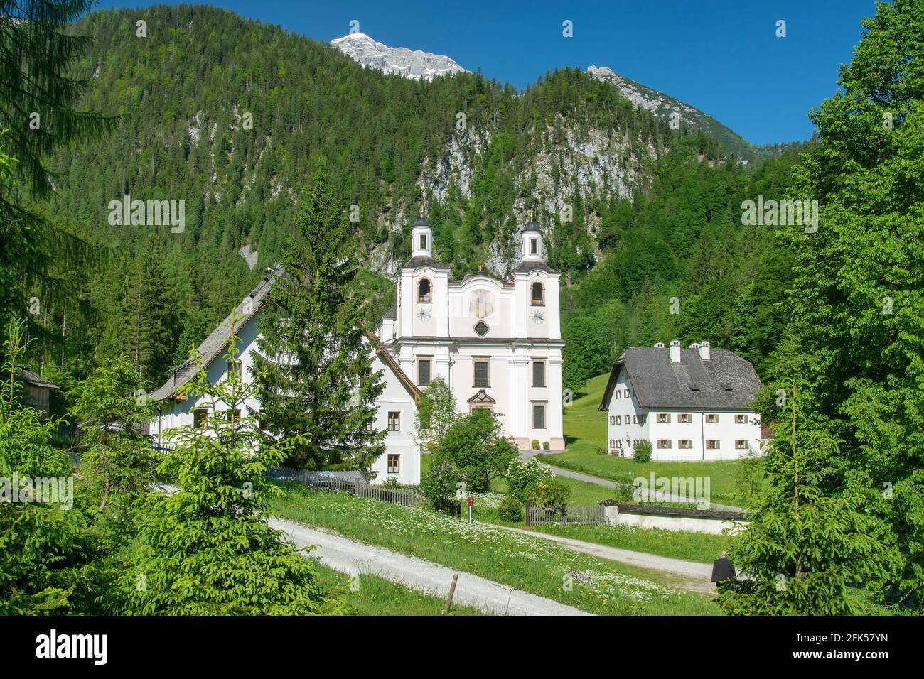 Wallfahrtskirche Maria Kirchental bei St. Martin bei  Lofer,Salzburger Land,  Österreich Stock Photo