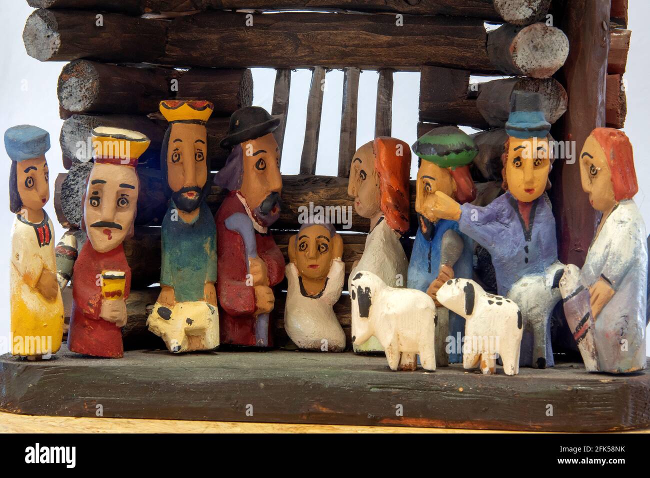 die Figuren der Weihnachtskrippe Stock Photo Alamy