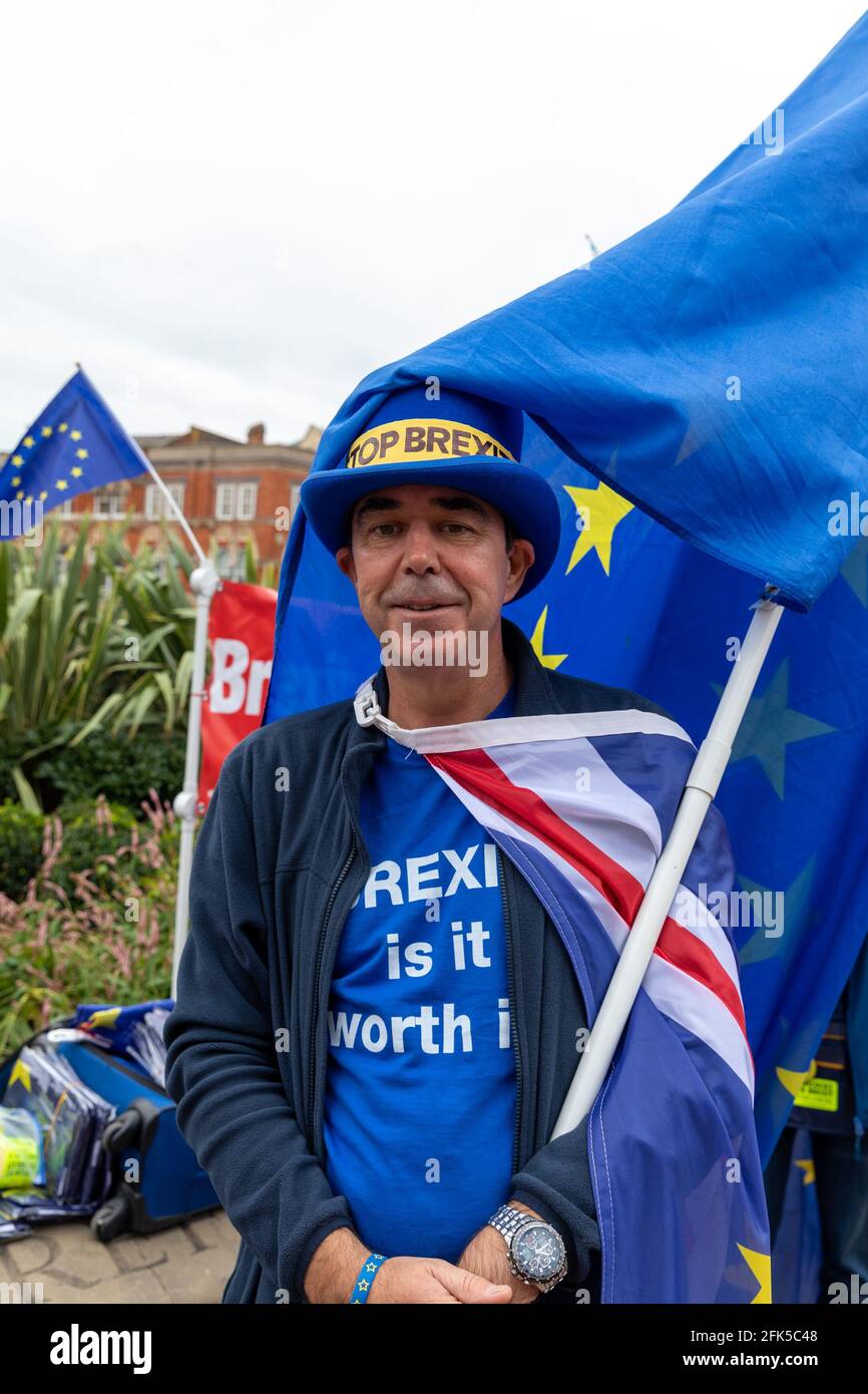 The Bin Brexit in Brum protest was held on Sunday 30th September in Victoria Square, Birmingham, during the 2018 Conservative conference. Stock Photo