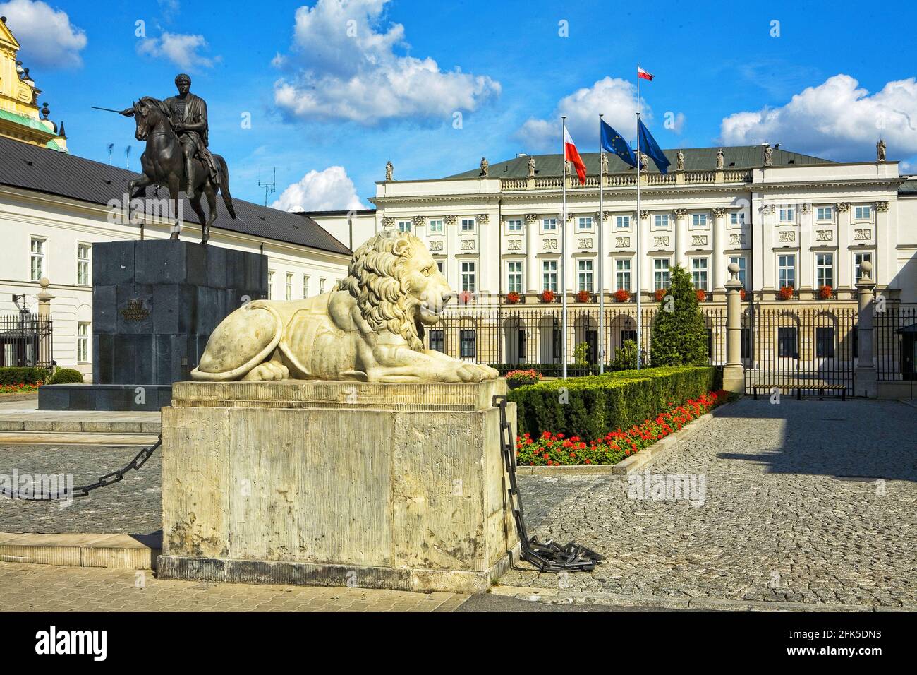 Poland, Warsaw,  president palace, Masovia voivodeship. Stock Photo