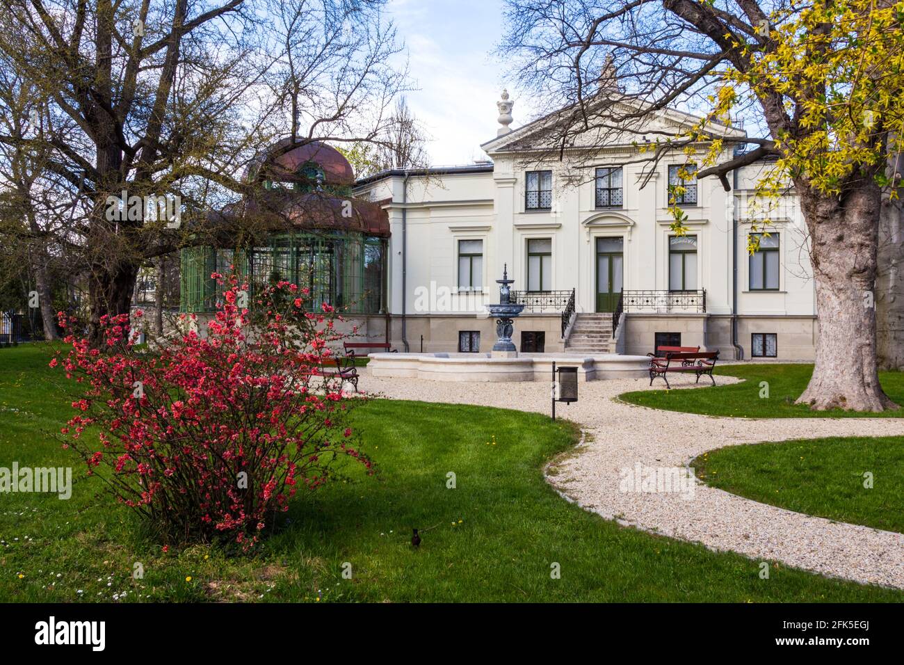Lenck Villa, renovated 19th century house, now museum of local heritage, Sopron, Hungary Stock Photo