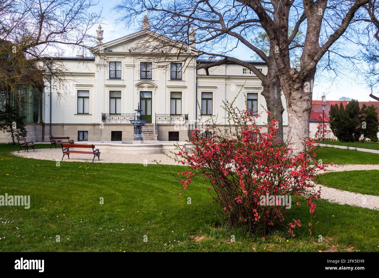 Lenck Villa, renovated 19th century house, now museum of local heritage, Sopron, Hungary Stock Photo