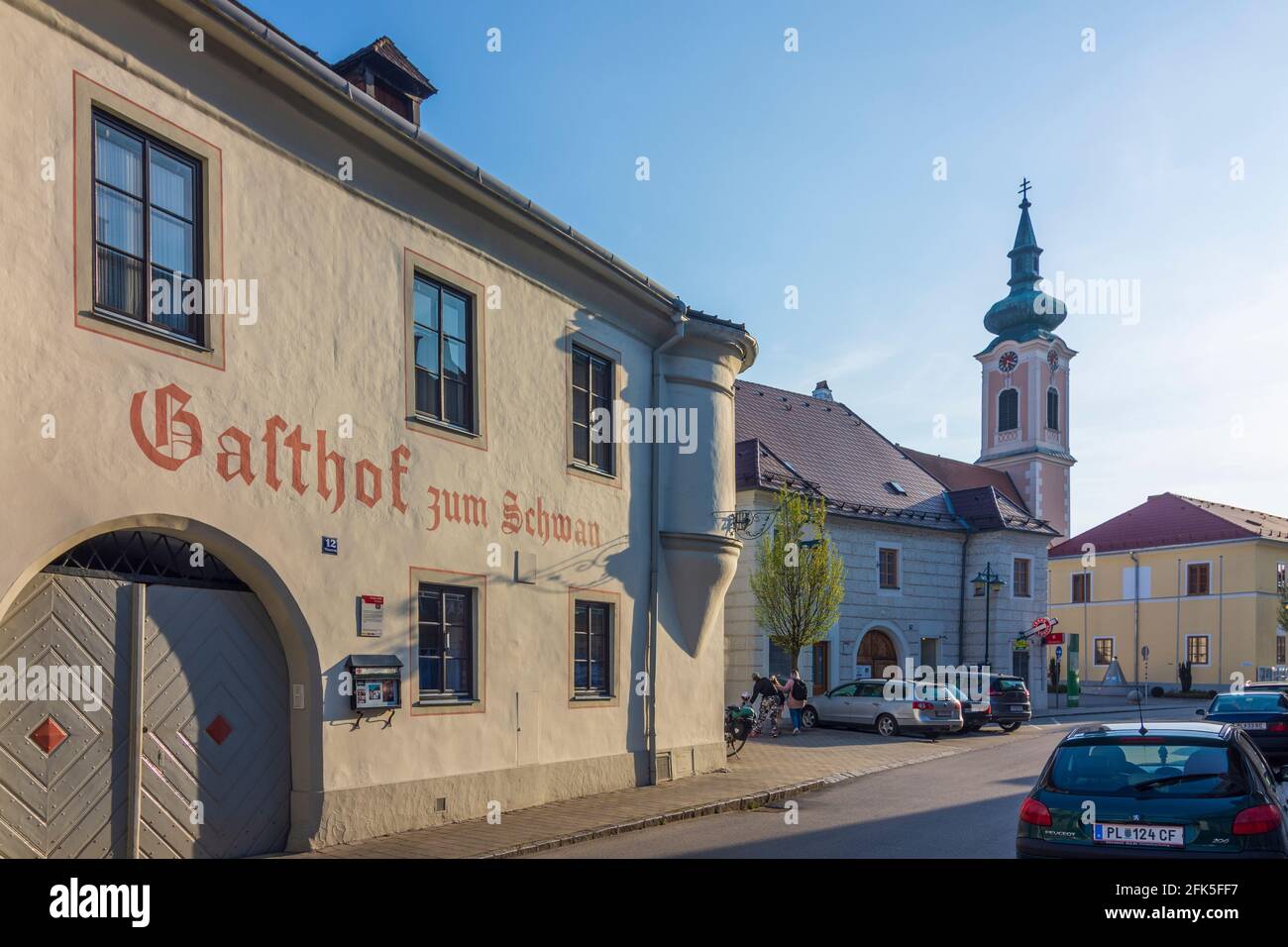 Traismauer: parish church in Donau, Niederösterreich, Lower Austria, Austria Stock Photo