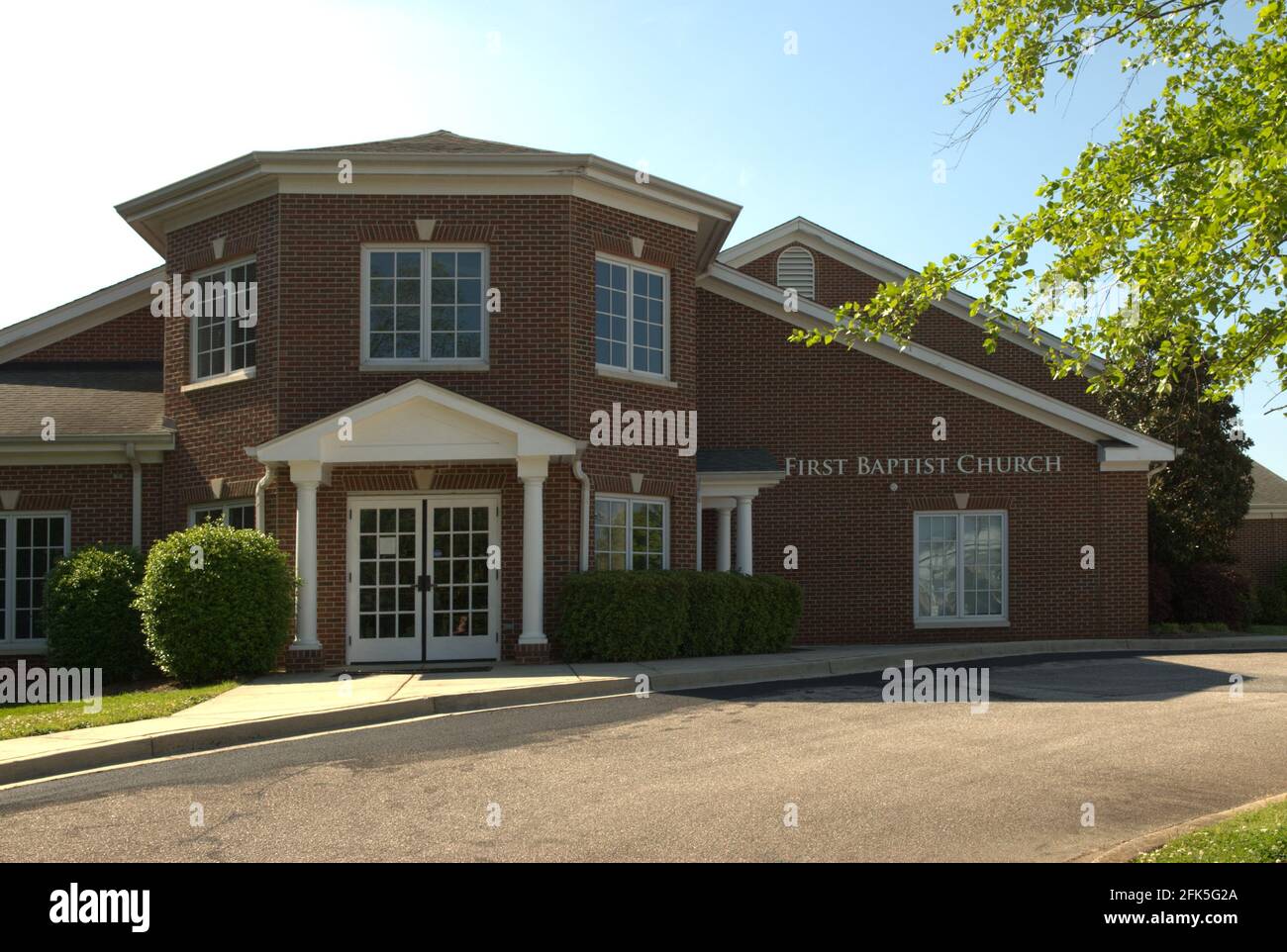 First Baptist Church Family Life Center, Lancaster, South Carolina, USA. Stock Photo