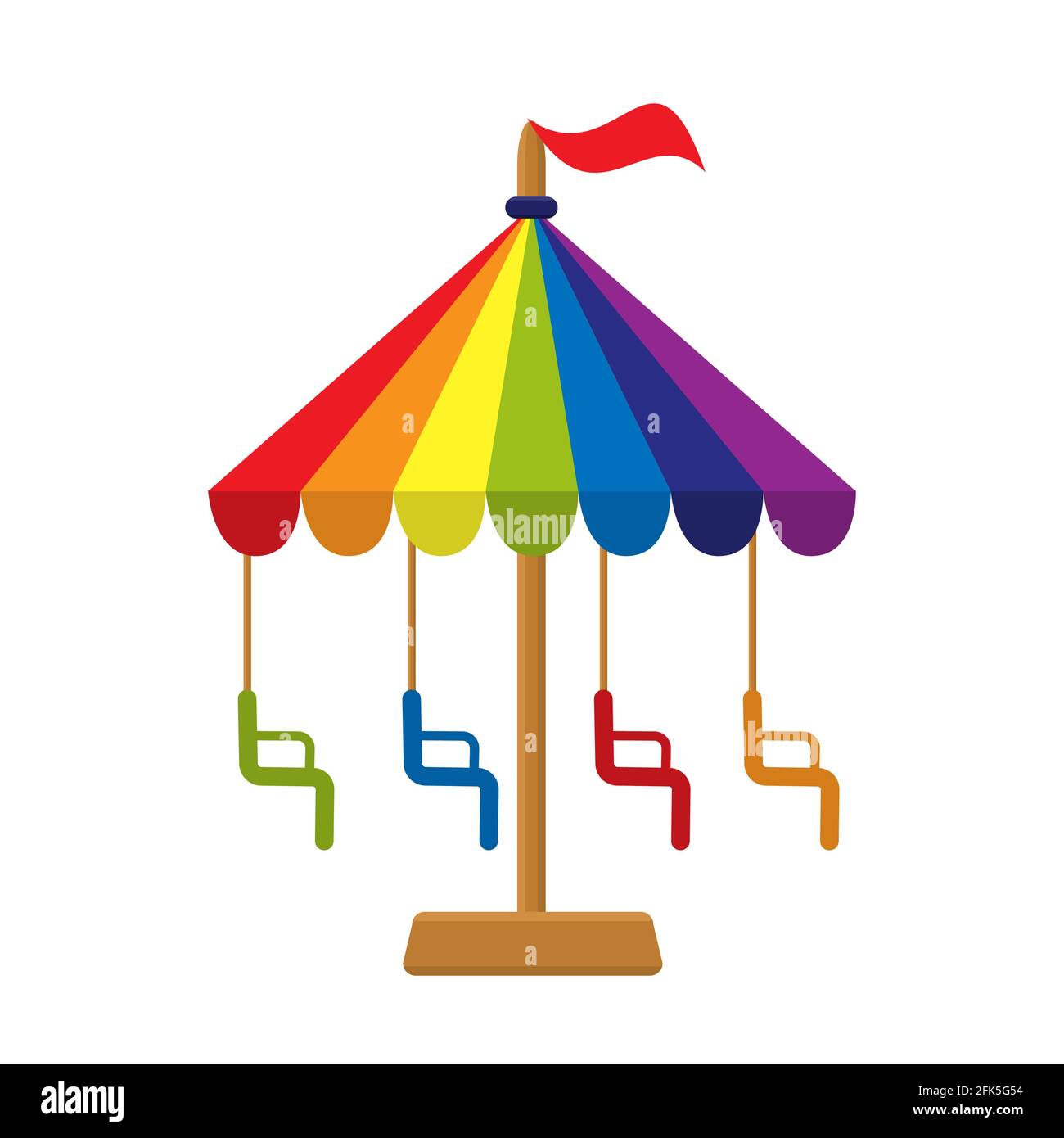 Multicolored educational carousel toy for children. Cartoon flat style ...