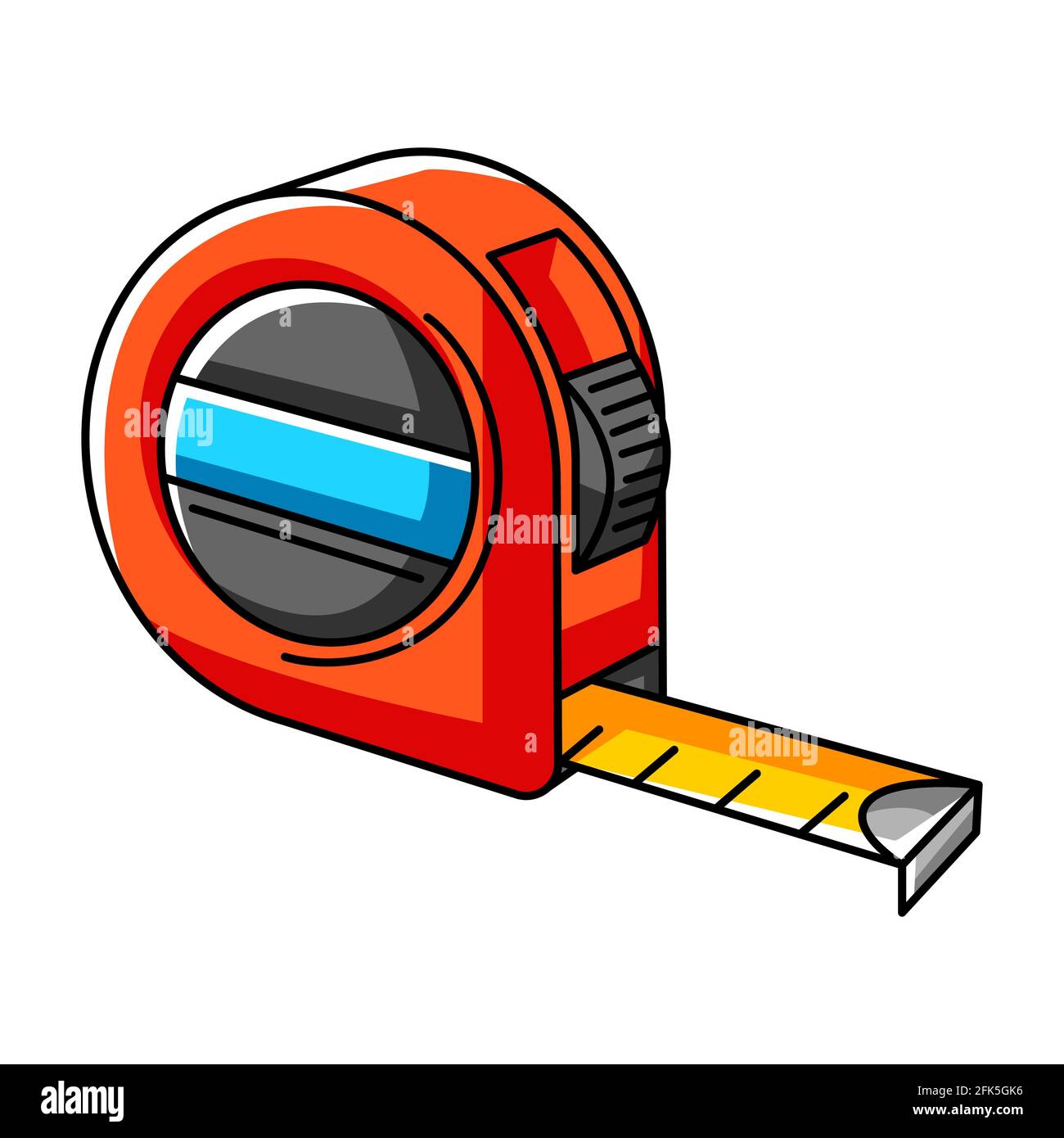 Illustration of tape measure. Repair working tool. Equipment for  construction industry Stock Vector Image & Art - Alamy