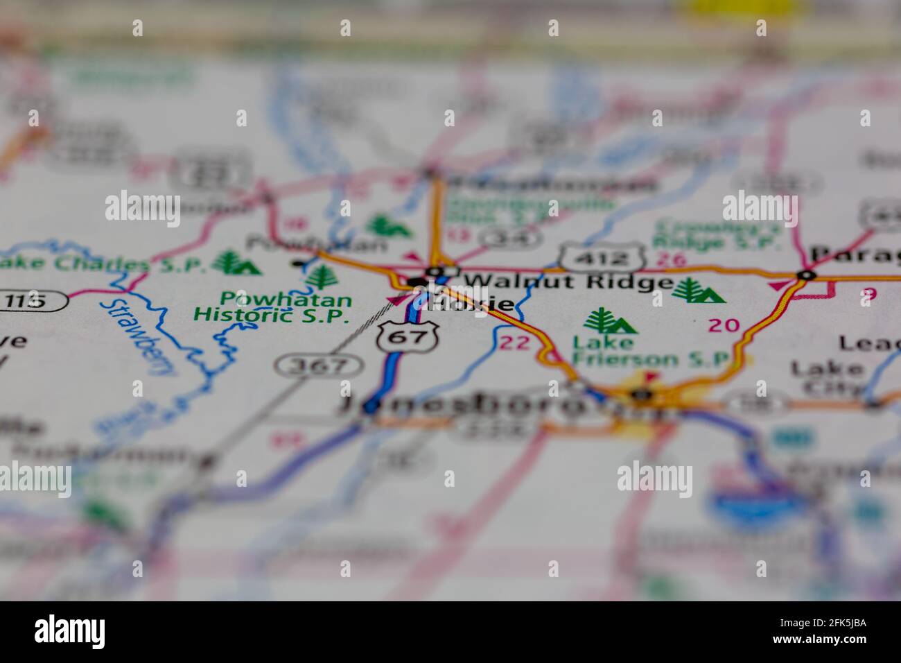 Map of hoxie arkansas hires stock photography and images Alamy