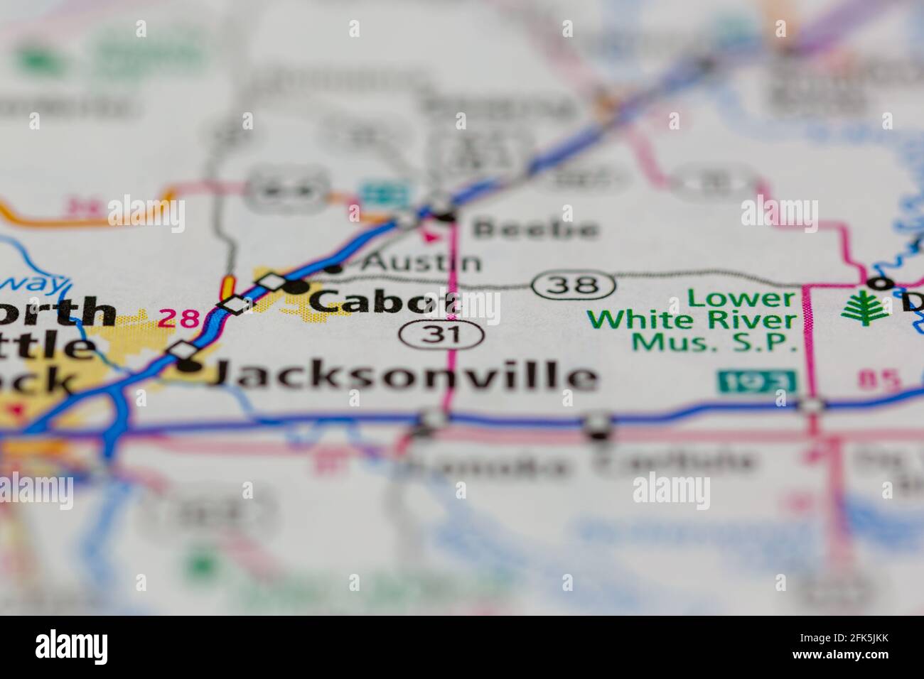 Geography Map of Cabot, Arkansas