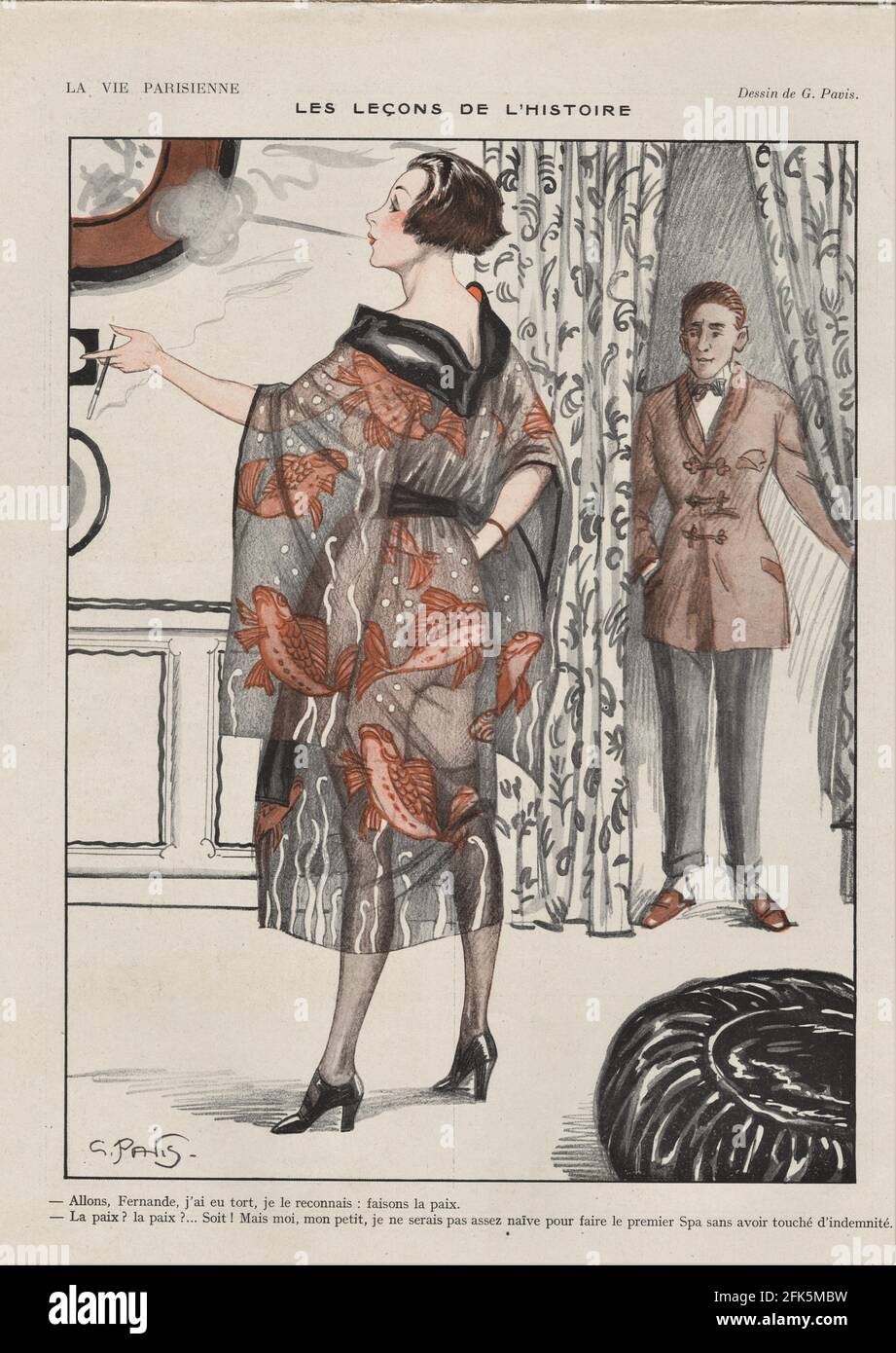 1920s France La Vie Parisienne Magazine Plate Stock Photo - Alamy