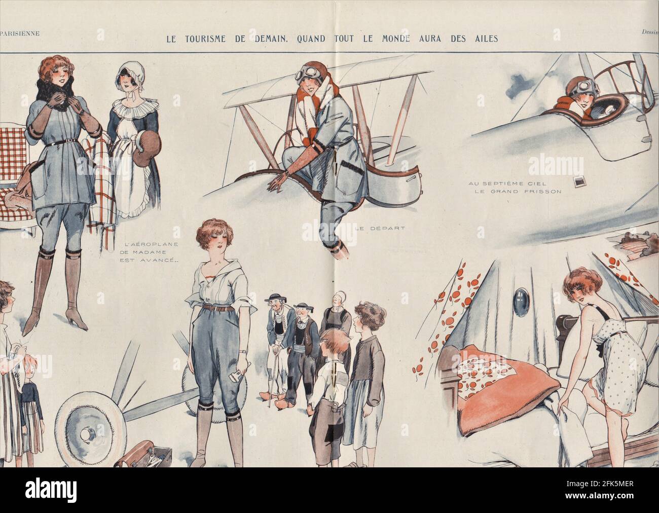 1920s France La Vie Parisienne Magazine Plate Stock Photo - Alamy