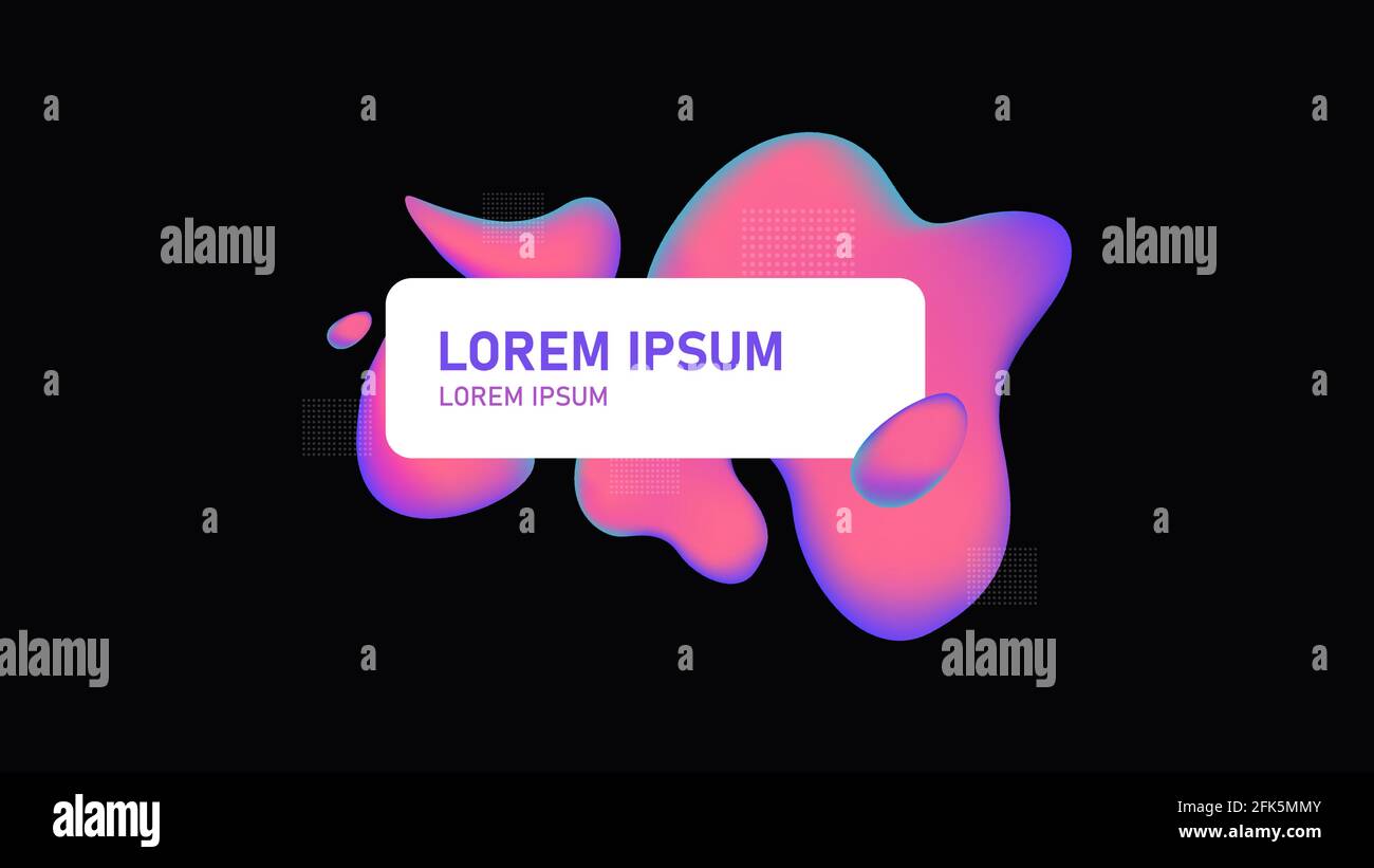 Modern Gradient Liquid Lower Third for broadcasting Name Template. Vector illustration Stock Vector