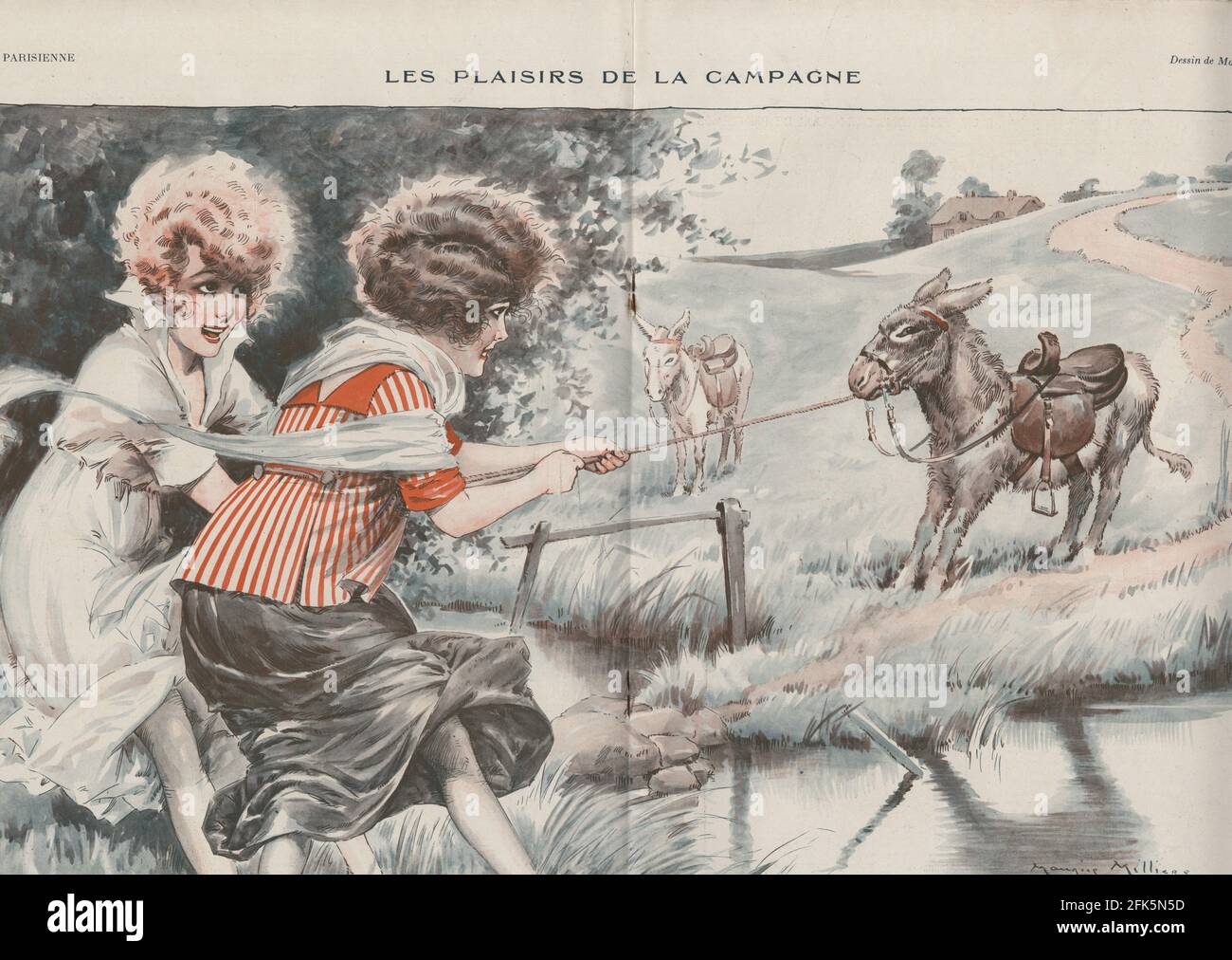 1920s France La Vie Parisienne Magazine Plate Stock Photo - Alamy