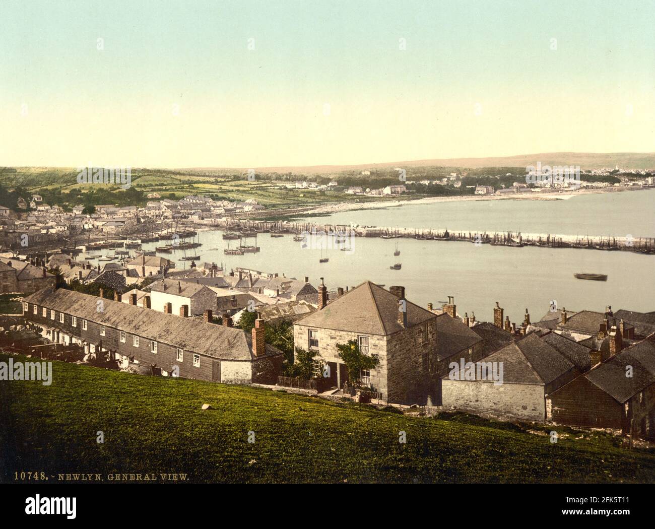 Newlyn in Cornwall circa 1890-1900 Stock Photo