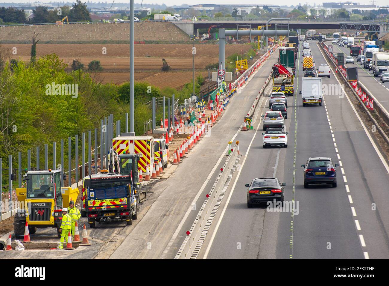 Dorney Reach, Buckinghamshire, UK. 27th April, 2021. A new emergency refuge area being built on