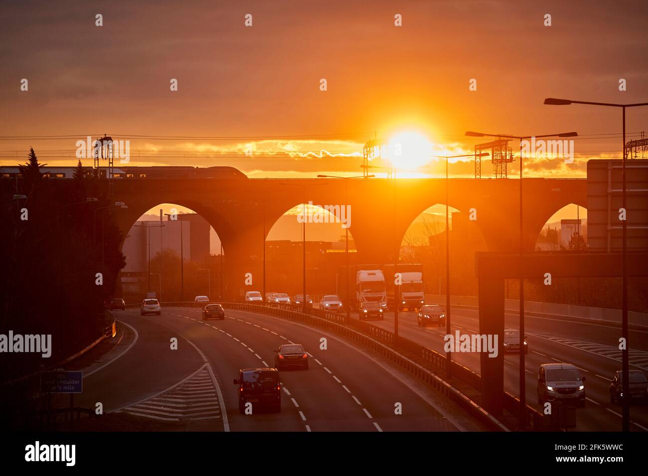 Sunrise At Stockport Viaduct Greater Manchester A London Bounded Sunrise at stockport viaduct greater manchester a london bounded