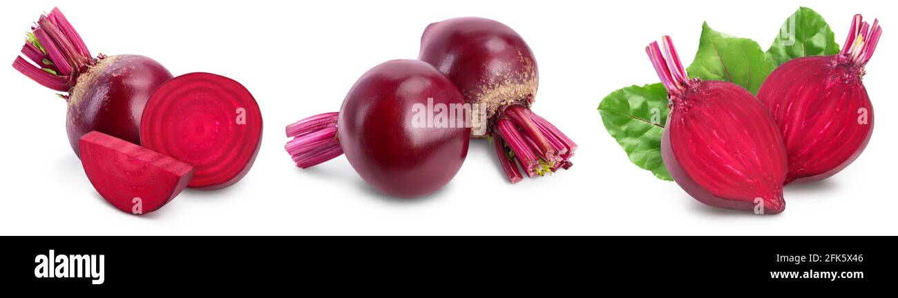 beetroot isolated on white background with full depth of field. Top ...