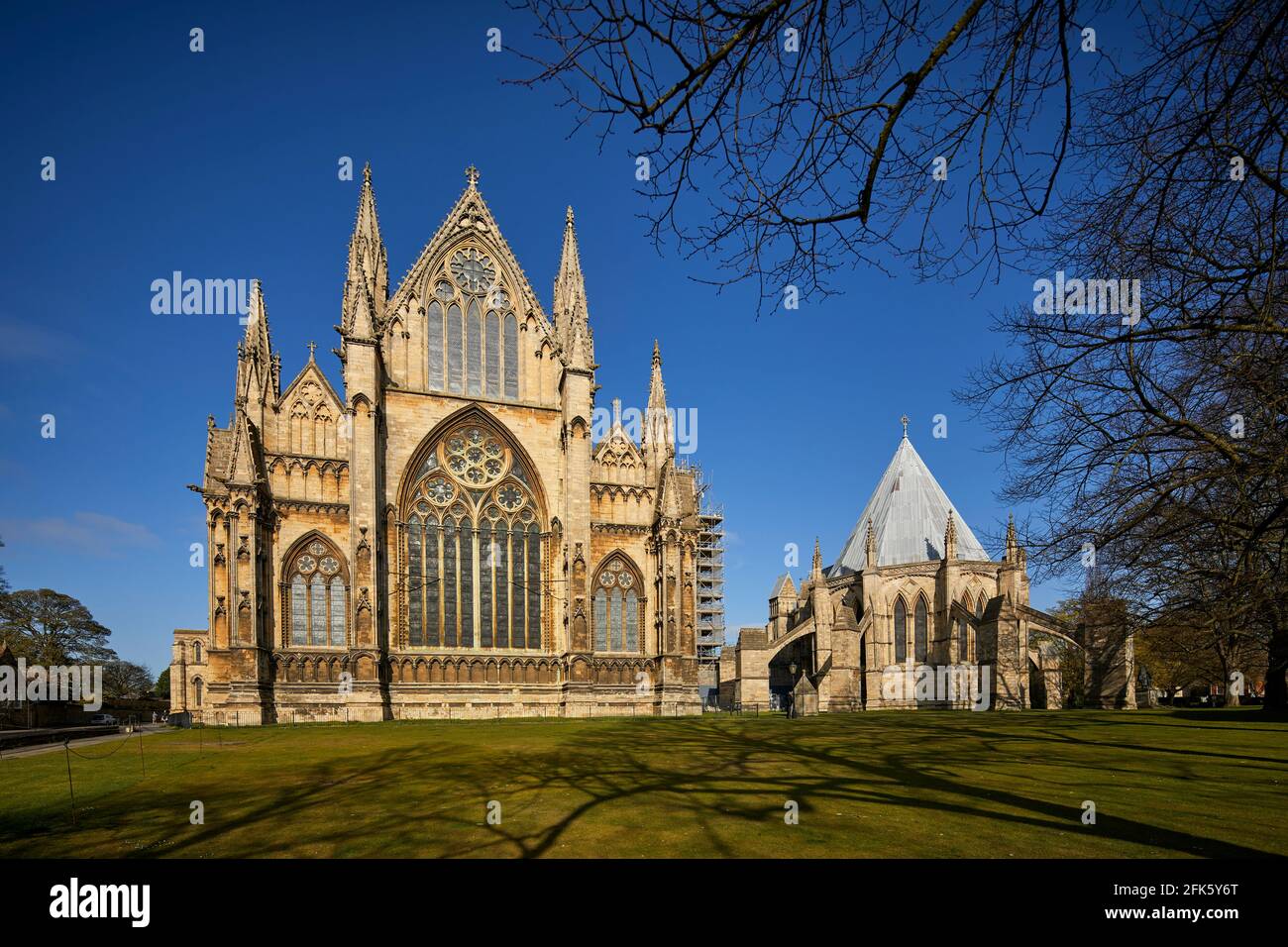 Lincoln, Lincolnshire, East Midlands, Cathedral Church of the Blessed Virgin Mary of Lincoln Stock Photo