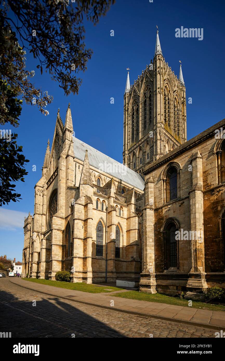 Lincoln, Lincolnshire, East Midlands, Cathedral Church of the Blessed Virgin Mary of Lincoln Stock Photo
