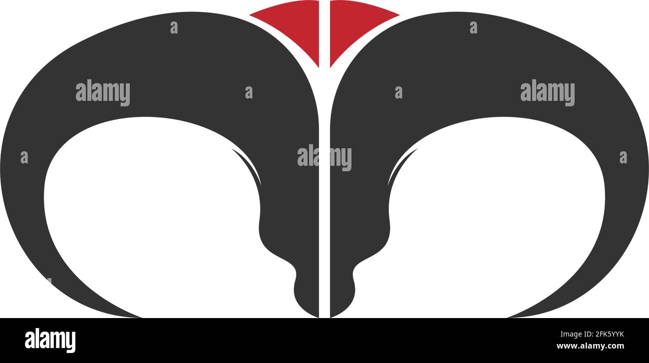 Bull icon logo, buffalo head icon logo design vector template Stock ...