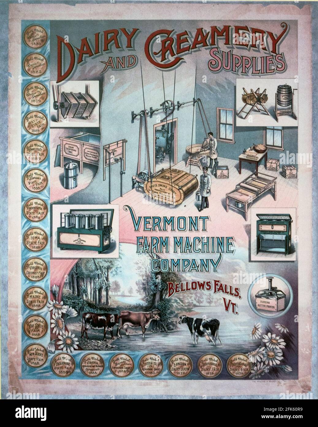 Dairy and creamery supplies poster hires stock photography and images