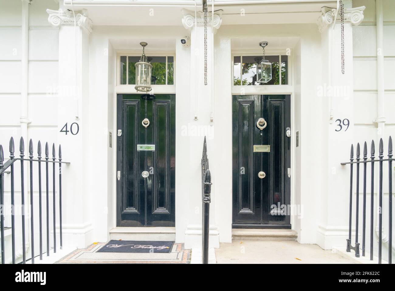 July 2020. London. Doors in South Kensington, London England Stock Photo