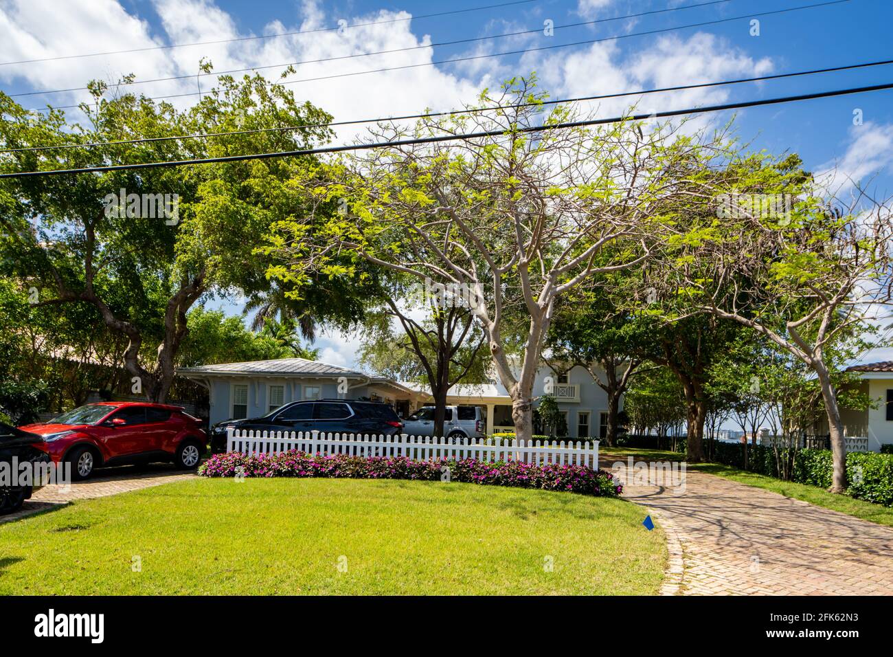 Photo series of single family homes in Golden Shores neighborhood in