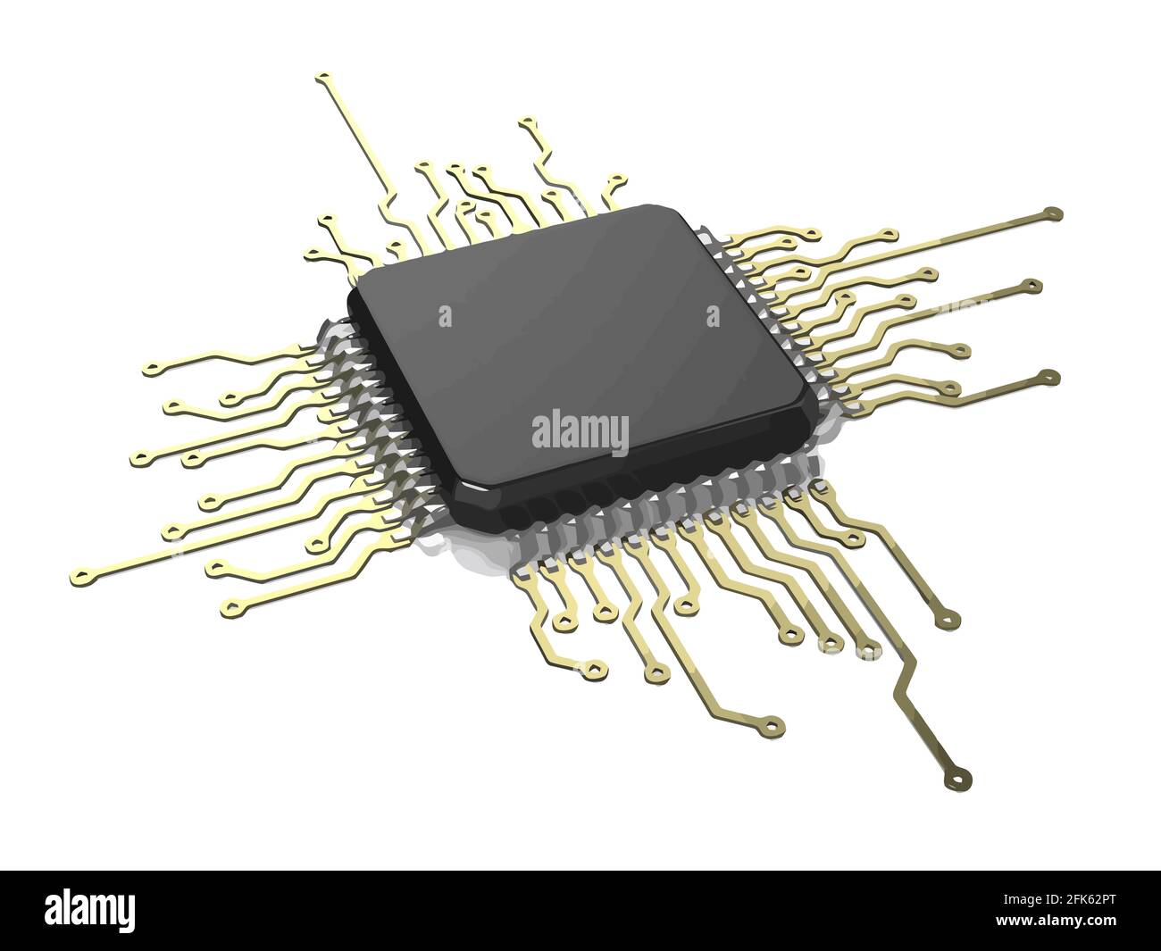 cpu chip circuit technology illustration Stock Photo Alamy