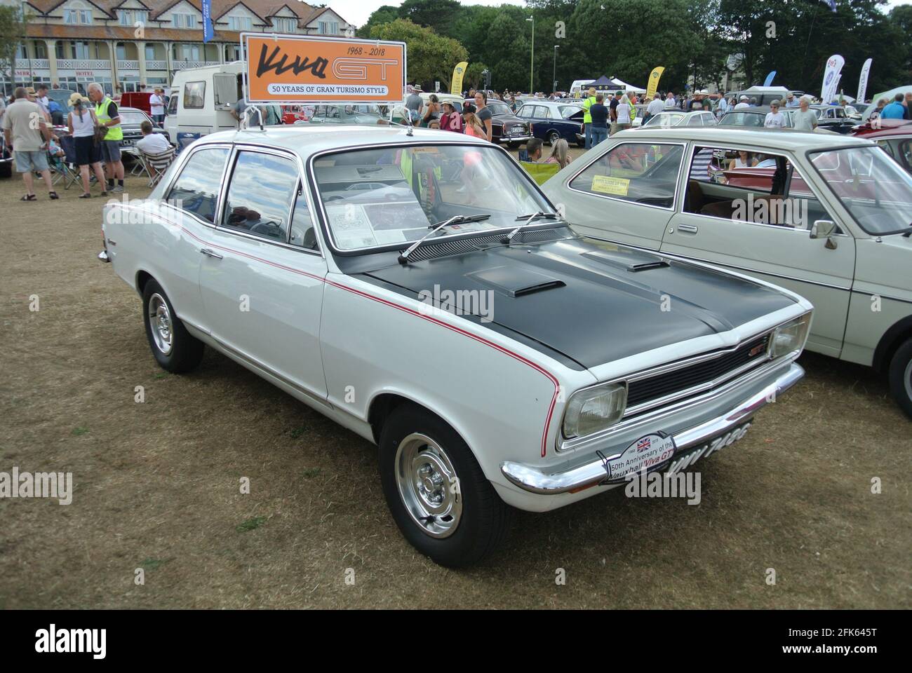 A 1968 Vauxhall Viva parked up on display at the Riviera classic car show, Paignton, Devon, England. Stock Photo