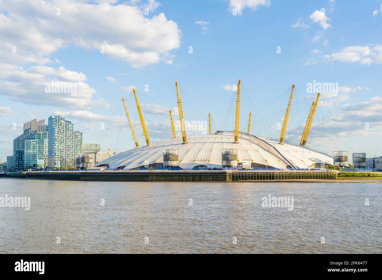July 2020. London. Millenium Dome and the River Thames, London, England Stock Photo