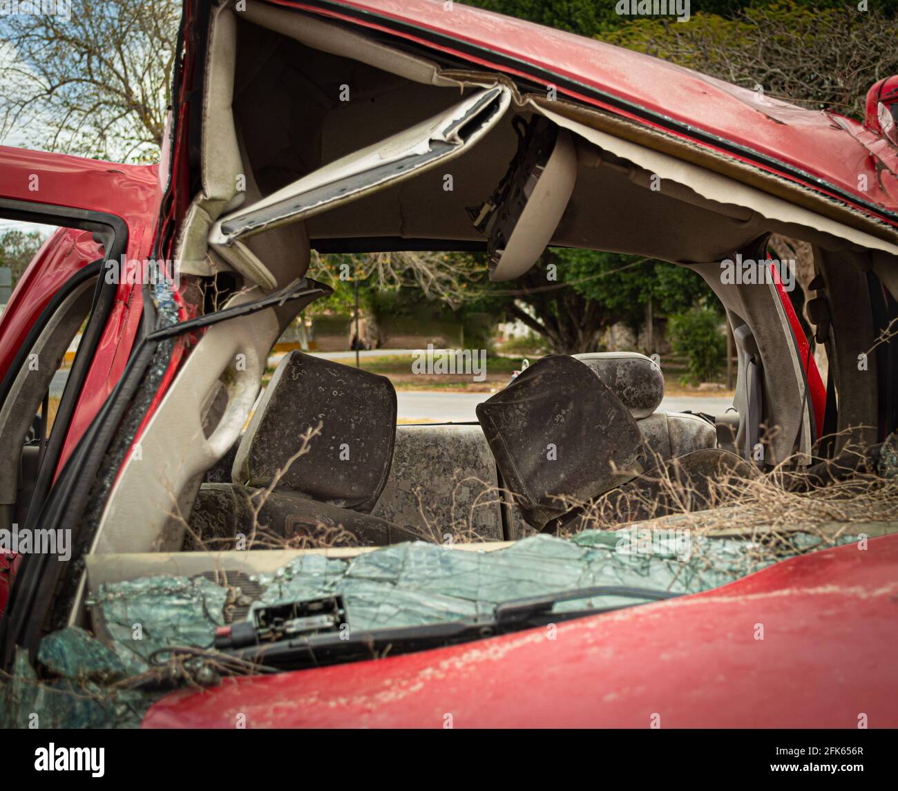Abandoned wreck car Stock Photo