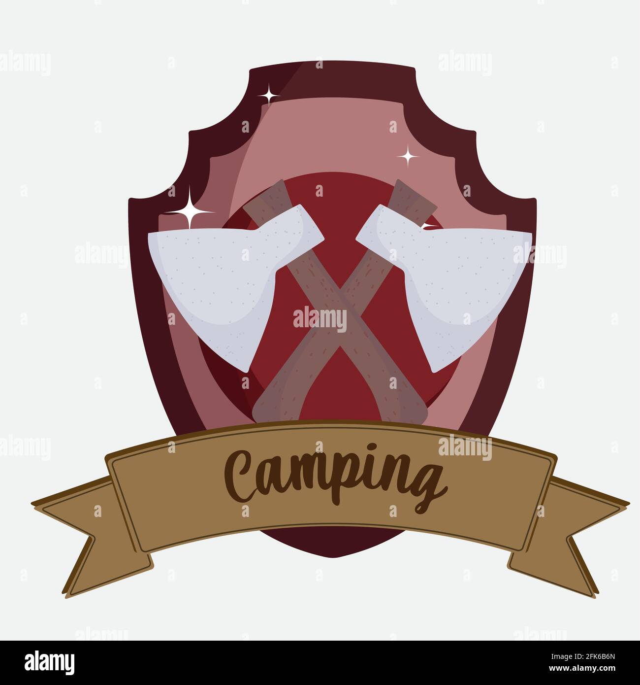 Excursion Labels camping axes expedition label design Stock Vector Image & Art - Alamy