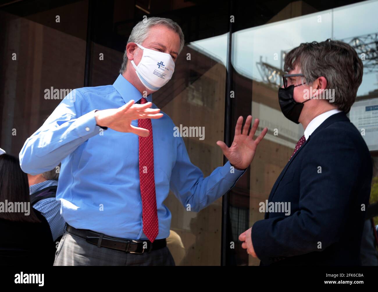Matte Putman Brooklyn, NY, USA. 28th Apr, 2021. (L-R) New York City Mayor Bill De ...