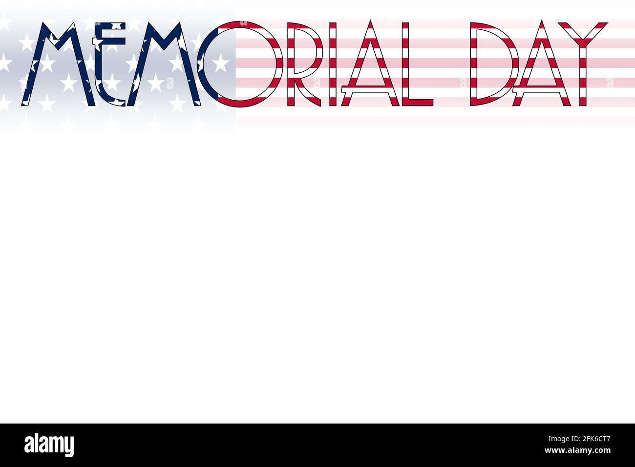 memorial day heading text banner background presentation card illustration slide Stock Photo