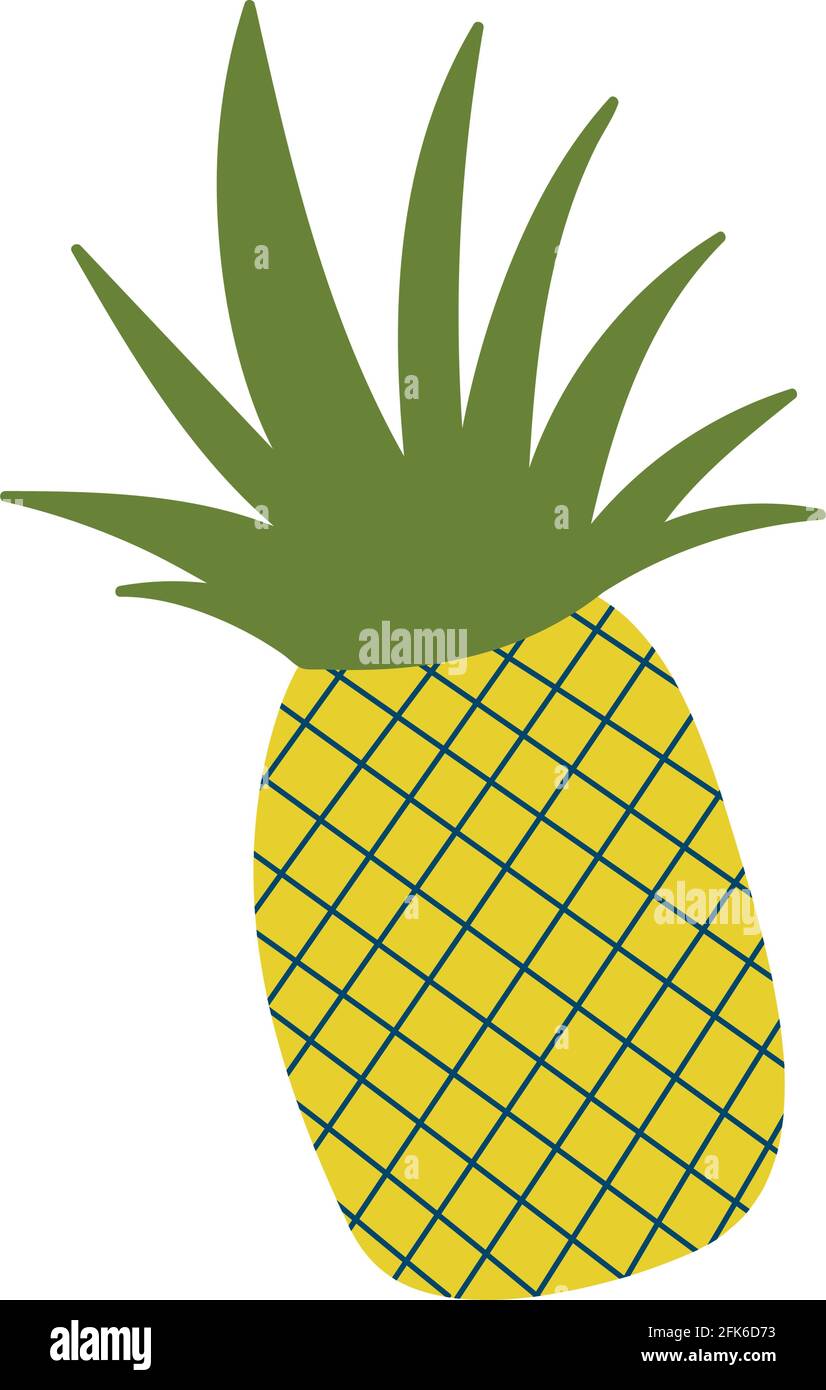 pineapple fresh fruit cartoon isolated Stock Vector Image & Art - Alamy