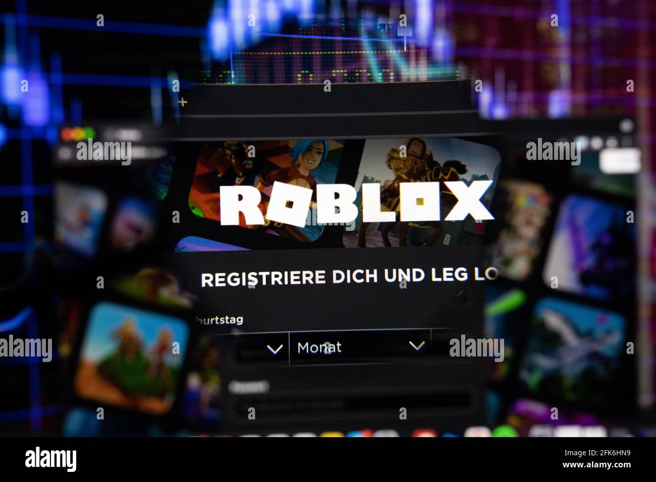 Roblox Logo Icon Spotlighted on Black Background Editorial Stock