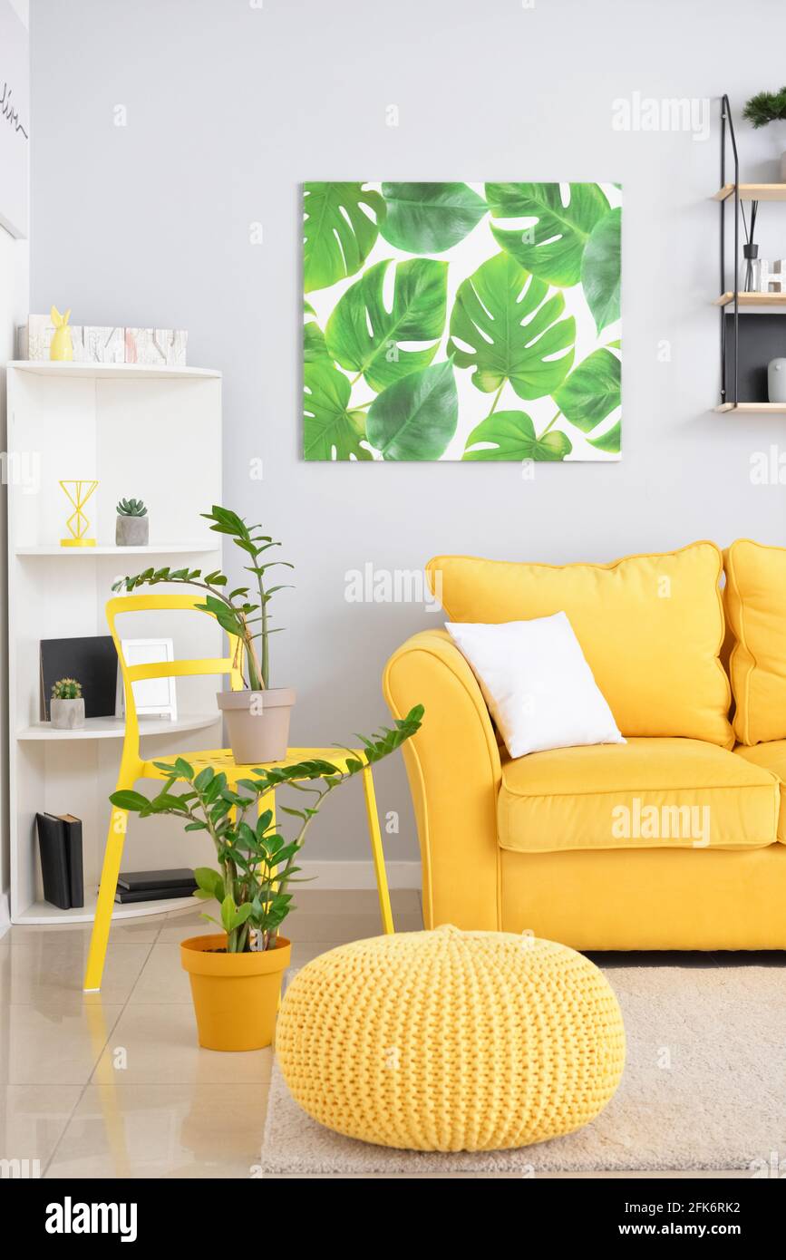 Interior of stylish living room Stock Photo - Alamy