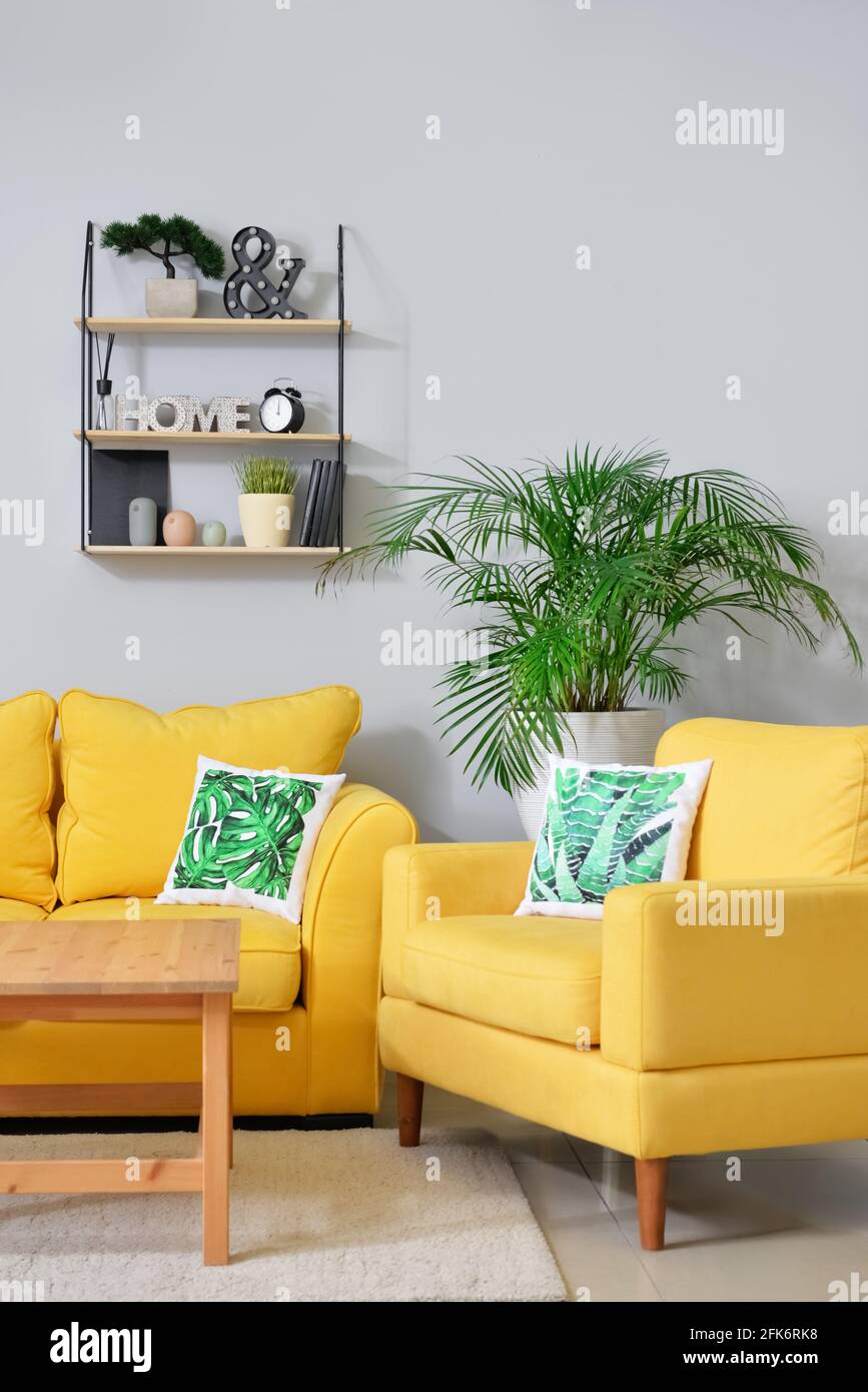 Interior of stylish living room Stock Photo - Alamy