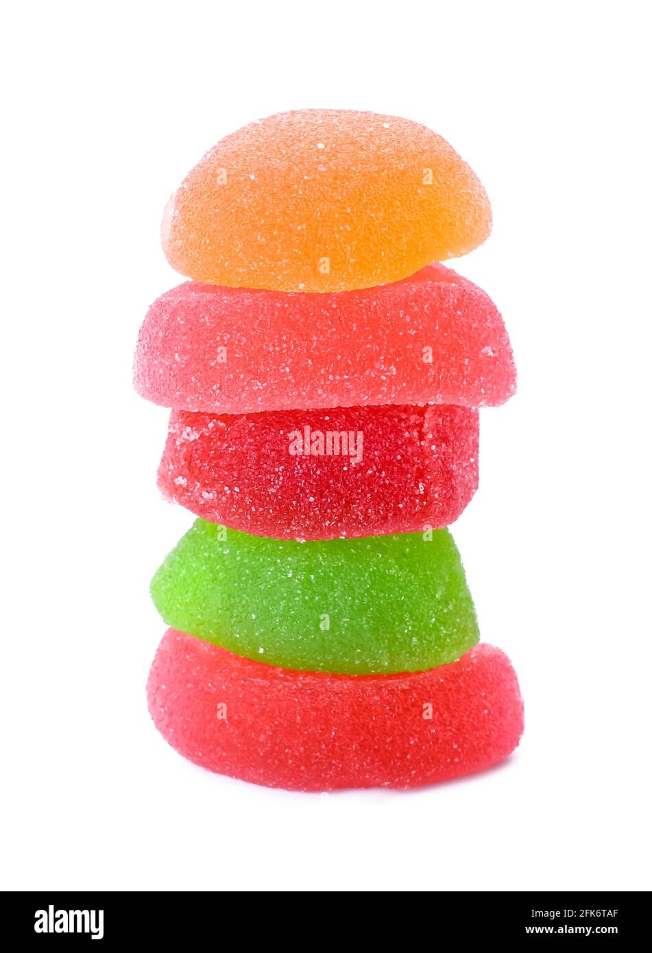 Jelly candies on white background Stock Photo - Alamy