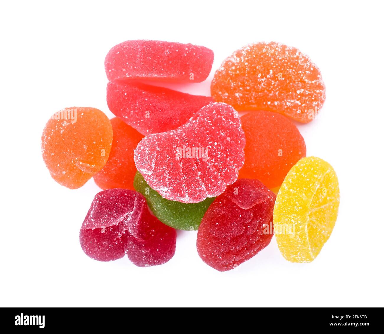 Jelly candies on white background Stock Photo - Alamy