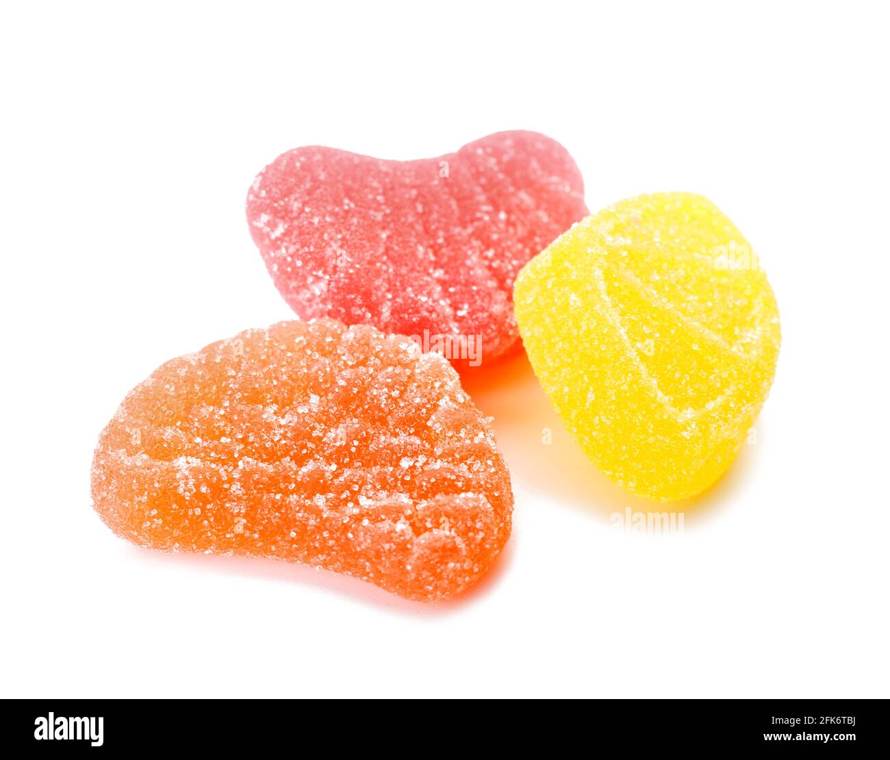 Tasty jelly candies on white background Stock Photo - Alamy
