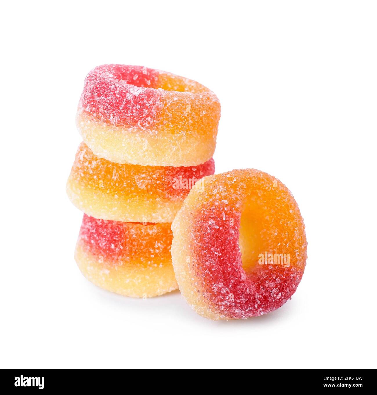 Jelly candies on white background Stock Photo - Alamy