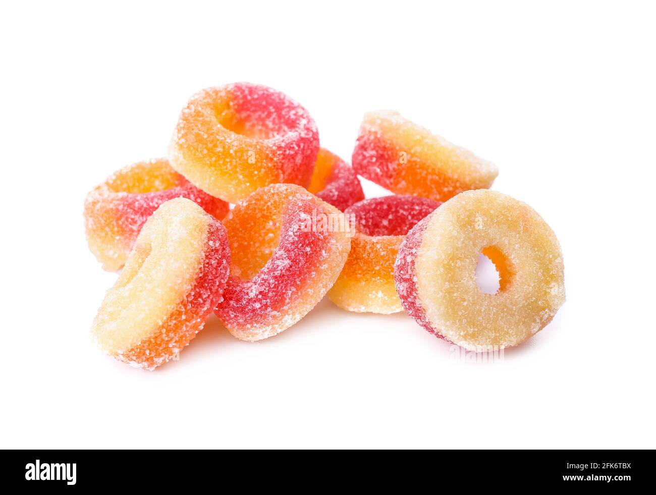 Jelly candies on white background Stock Photo - Alamy