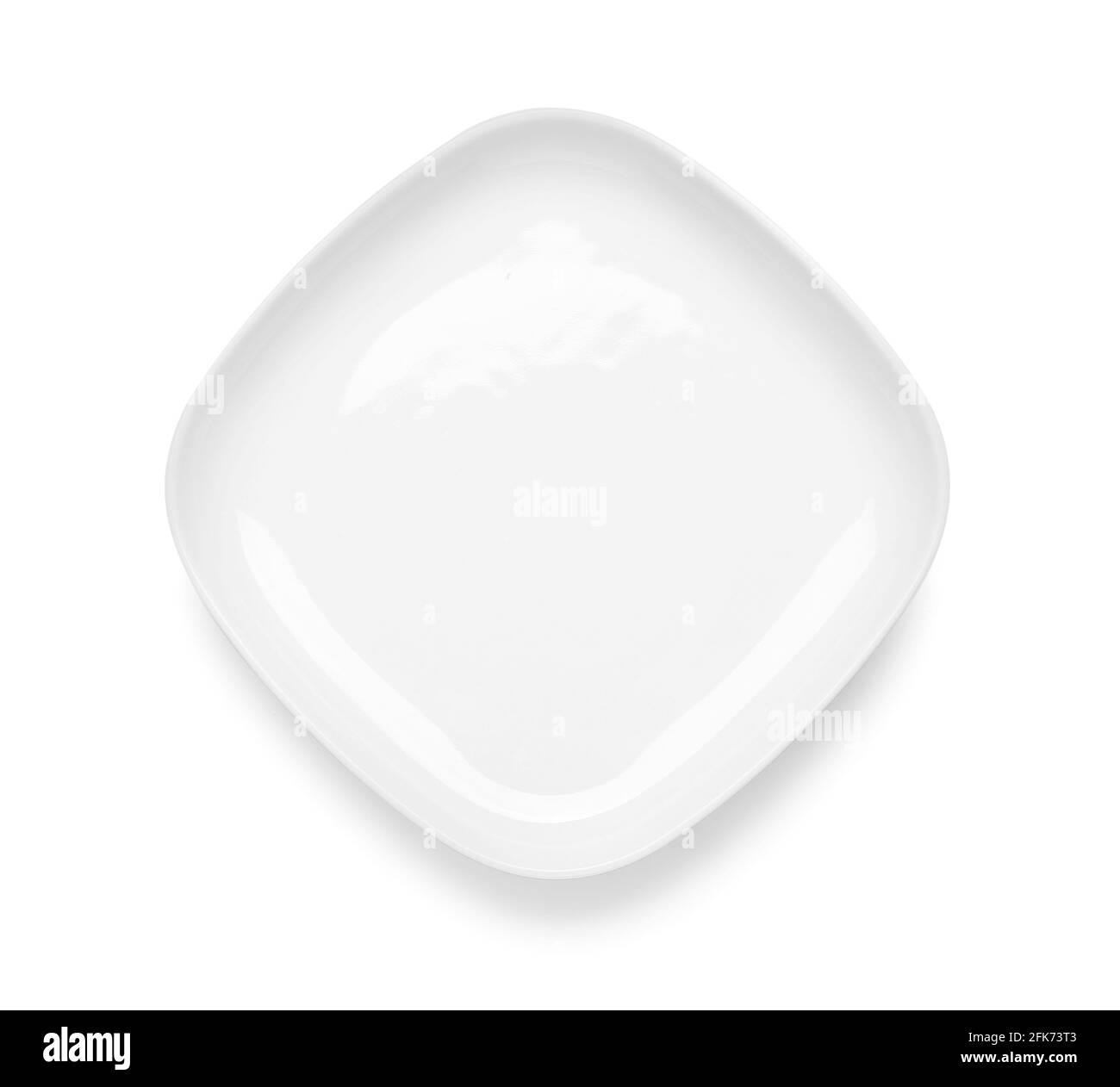 Empty plate on white background Stock Photo - Alamy