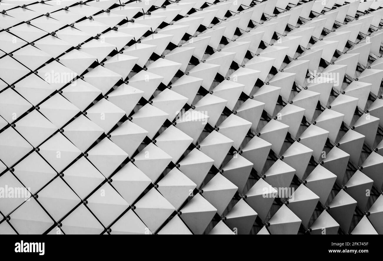 Black and White Abstract Geometric Pattern Stock Photo