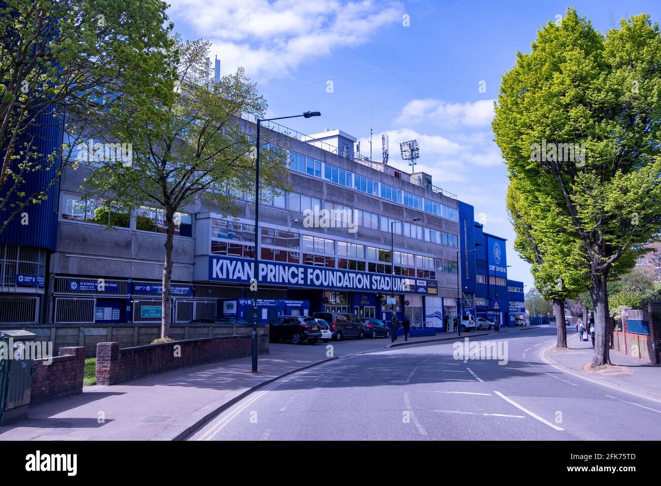 London- April, 2021: Loftus Road Stadium, the home of Queen Park Rangers Football team in West London Stock Photo