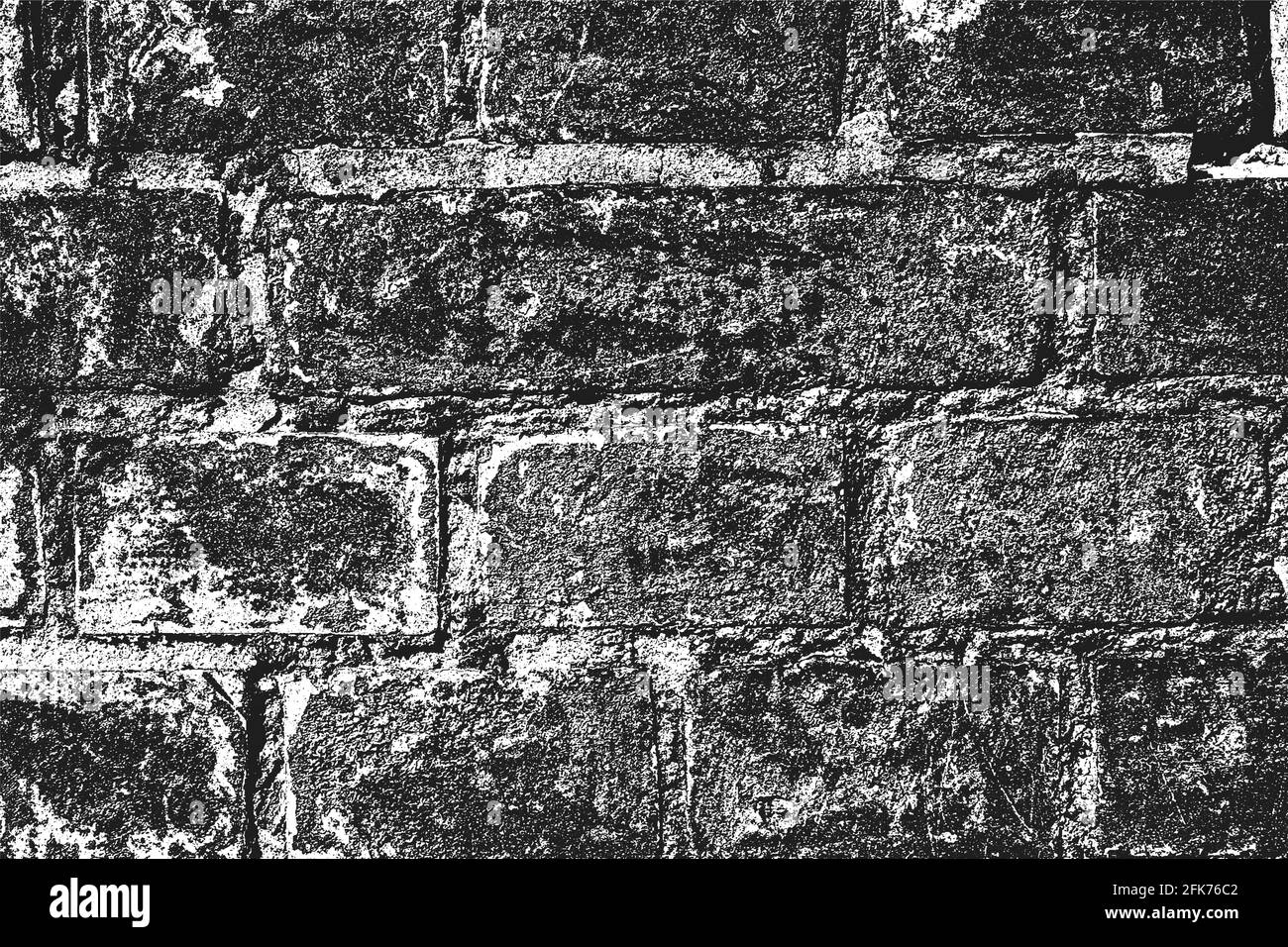 Distressed overlay texture of old brick wall, grunge background ...