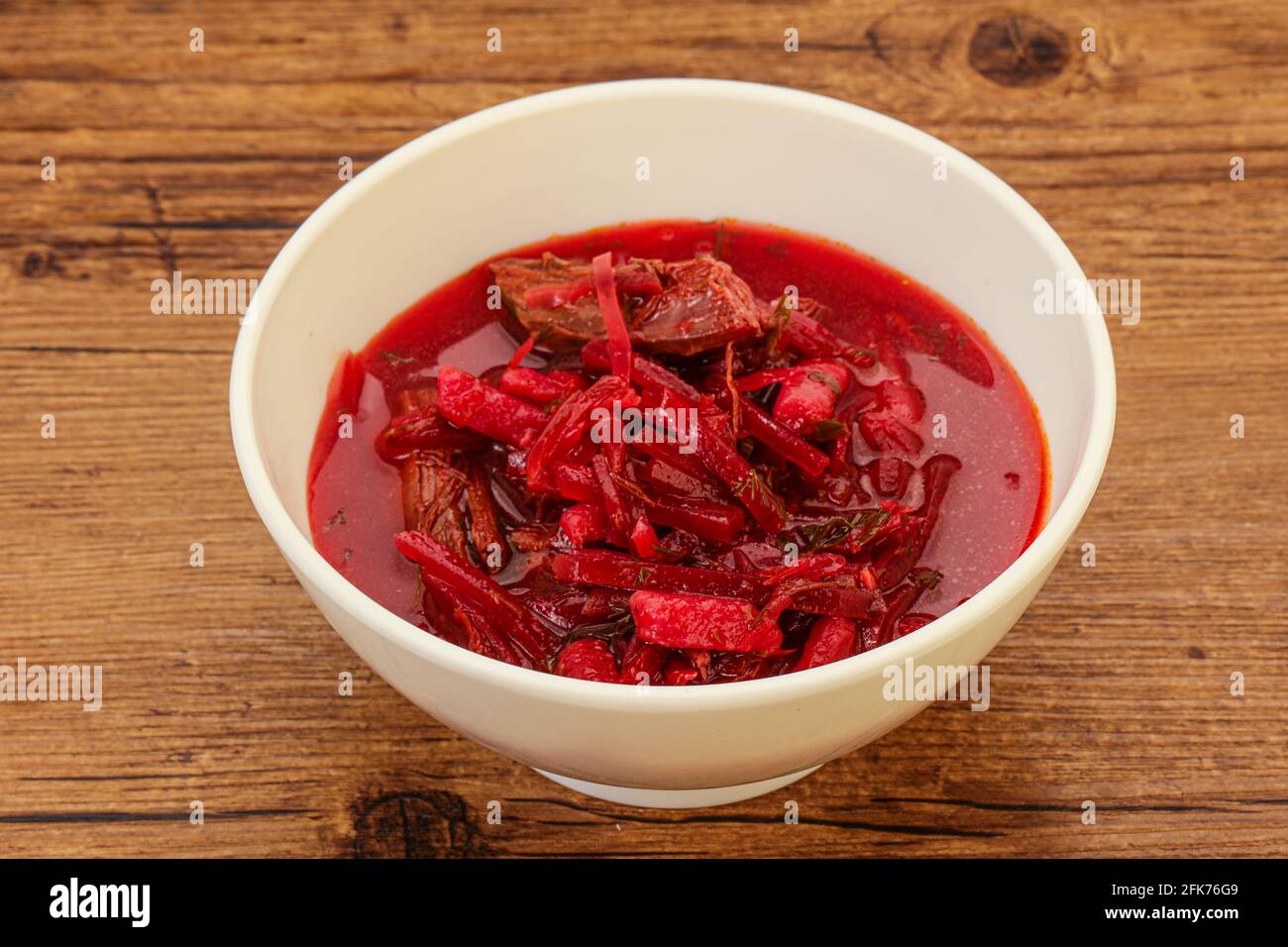 Russian traditional Borsch soup with cabbage and beef Stock Photo Alamy